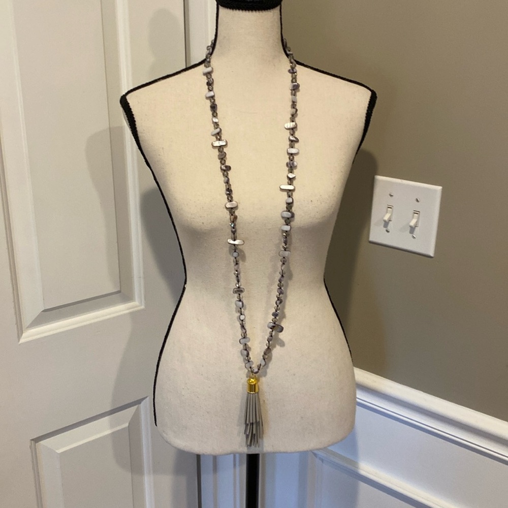 NWT long beaded necklace. 23” drop from neck.